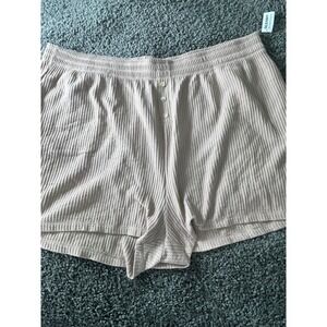 Old Navy Womens 4X Pink Waffle Knit  Shorts Elastic Waist Lounge